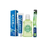 Трехкомпонентный комплект: Зубная щетка Lanling 185 г + Прозрачная зубная паста + Полоскание для рта 100 мл