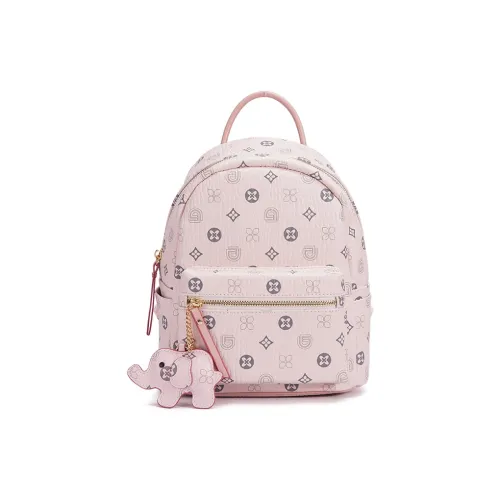 DOUBAOLU Рюкзак из синтетической кожи стандартный женский розовый хаки карамель