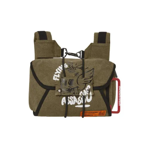 SPRAYGROUND Call OF Duty Коллаборация Хлопок Холст Рюкзак Стандартный Унисекс Армейский Зеленый