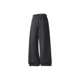 [Флисовая подкладка] Темно-серый (Непрерывный Счастливый Логотип на штанах)