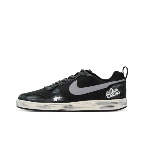 Nike Court Borough DEER New Era Устойчивые к истиранию Низкие Скейтборд Кроссовки Мужские Черные Серые