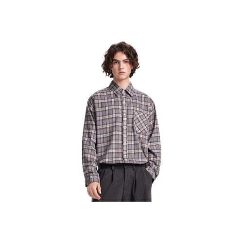 WILD LEADER Frost Moon Серый Мужская Рубашка