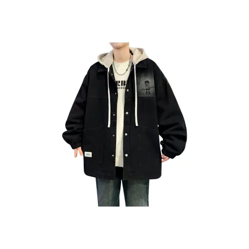 EDRPIUS Черный Унисекс Джинсовые куртки