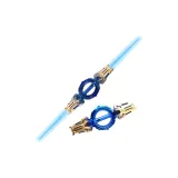 Градиентный синий [Двойное вращение лезвия] Вращающееся лезвие / Заметные звуковые эффекты / 7-цветное освещение - Подзарядка