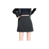 Черная юбка с подкладкой из шерпа