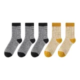 [5 пар] Черный 3, Имбирно-желтый 2