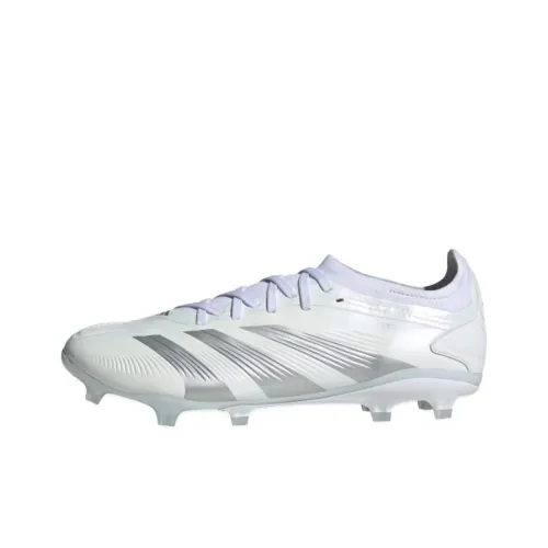 Adidas PREDATOR 24 FG Твердый Грунт Амортизация Износостойкие Футбольные Бутсы Унисекс Белый Серебряный
