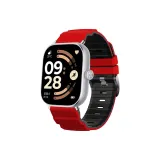 Красный Черный-Высокий Горный Двухцветный Кремниевый Ремешок+[Серебряный Соединитель]