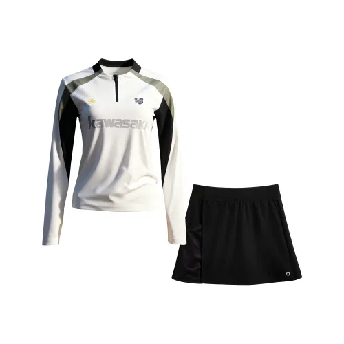 Kawasaki Small Waist Series Бадминтон Джерси Унисекс 2 упаковки Белый Синий Фиолетовый