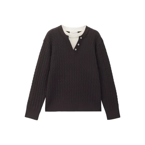 Giordano 08 Темный кофейный Бежевый Серый Женский Трикотаж