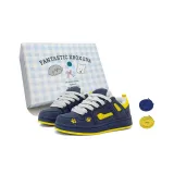 Темно-синий, синий, желтый (серый шнурки) (с 1 упаковкой желто-синих шнурков)