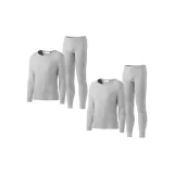 2 комплекта (Светло-серый + Светло-серый) двухслойный, утолщенный/с флисовой подкладкой, термический, удержание тепла