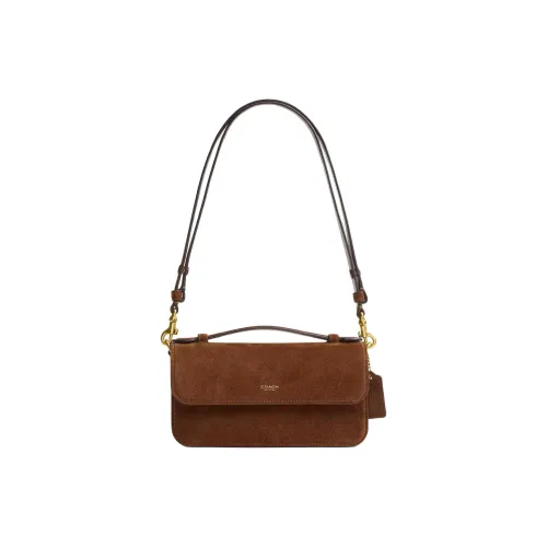 COACH Телячья кожа Сумка через плечо Сумка Маленькая Женская Латунь