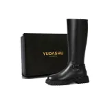 Черный [Полуперфектная коровья кожа + утолщенная шерсть, подкладка]