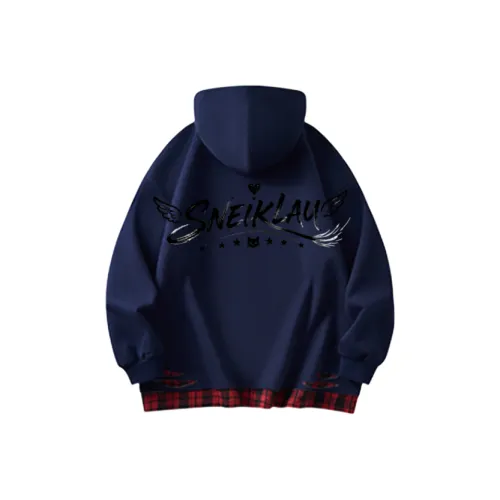 SNEIKLAU Темно-синий синий унисекс свитшоты