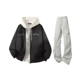 Чёрные + Светло-серые штаны