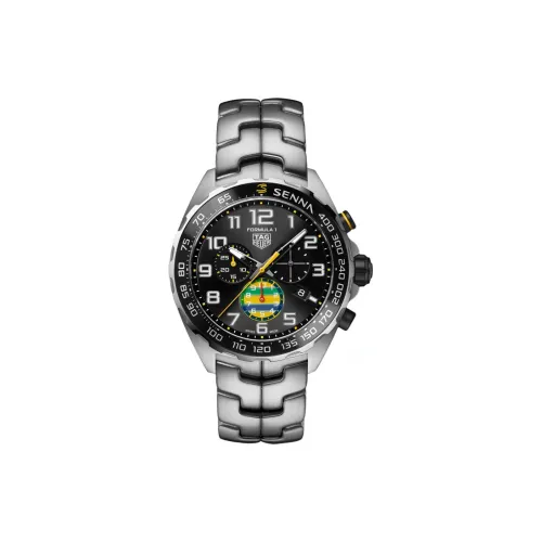 TAG HEUER F1 Collection Кварцевый механизм Мужские часы Циферблат 43 мм Черный корпус из нержавеющей стали