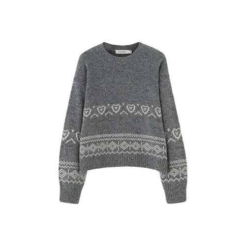 SOON FLOWER Асфальт Серый Женский Свитер