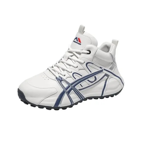 KOLUMB Легкий визуально увеличивает рост MID Повседневная обувь Мужская Белый Синий