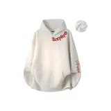 Белый, серый, красный, текст, флисовая подкладка