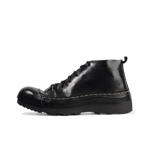 Dreambo Промытый Лошадиная кожа Винтаж Рабочие ботинки 8,5 см Мартин Boot Женские