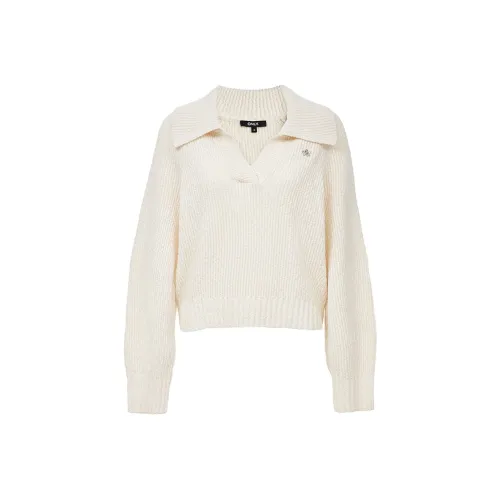 ONLY S00 Белый Женский Трикотаж