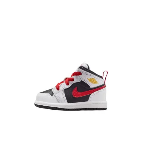 Jordan 1 MID Топ Обувь для малышей Белый Infant and Toddler