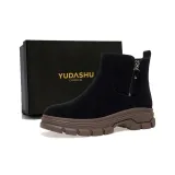 Black [Полностью матовая коровья кожа + тонкий флис-подкладка]