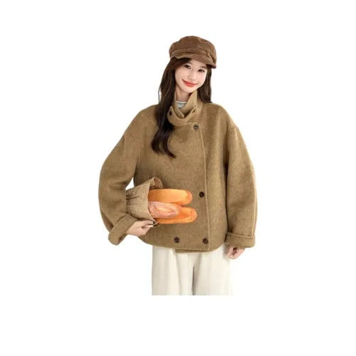 LAOYECHE Хаки Женское Пальто