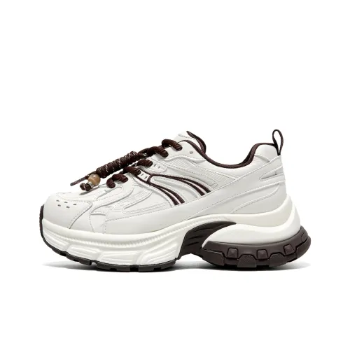 Spider King Low Топ Кроссовки с Толстой Подошвой Женские Коричневые