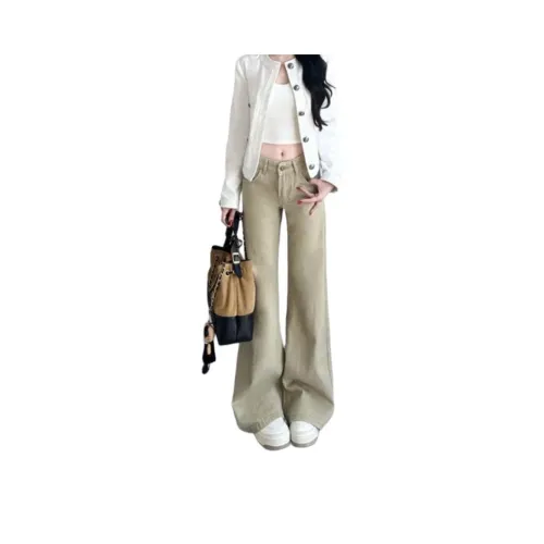ZHUFEI Khaki Женские Джинсы