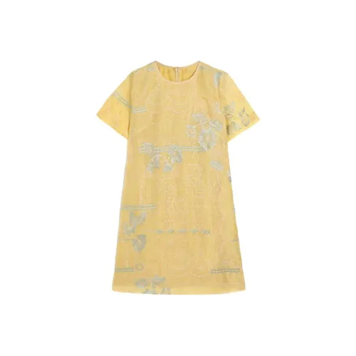 GZQJ Короткий рукав Платье Женское