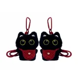 2 шт, красное яблоко, трикотажная ткань, сумка через плечо с маленьким черным котом
