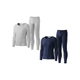 2 комплекта (Светло-серый + Темно-синий) Двухслойный Утолщенный/С флисовой подкладкой Термический Сохранение тепла