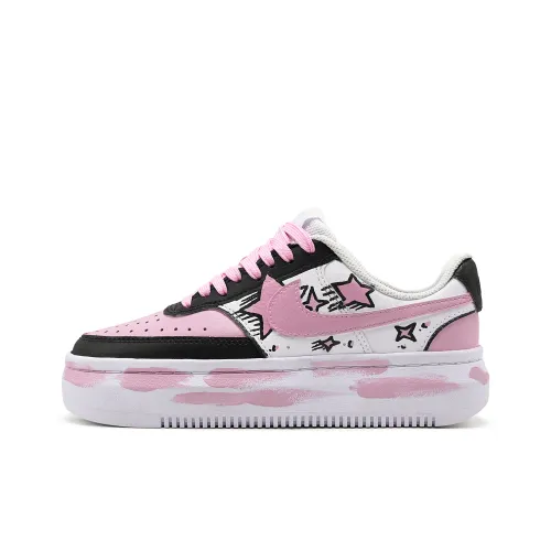 Nike Court Vision 1 Cute Explosion Star Pink Износостойкие и Легкие Низкие Кроссовки для скейтбординга Унисекс
