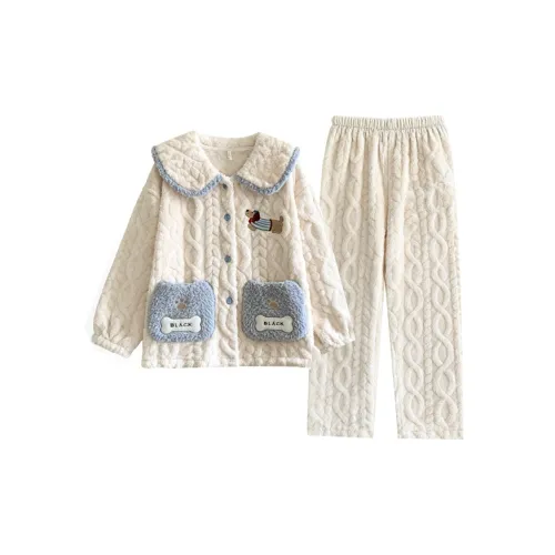 MEIJIAO Такса Далекое Небесное Синий [Комплект] Женские Пижамные Наборы