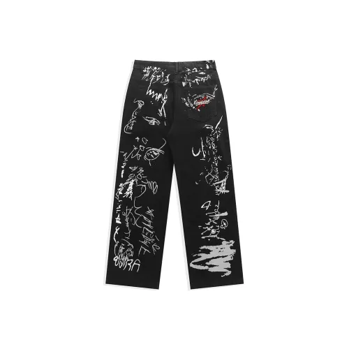 KiayofistVoll Черный Унисекс Джинсы