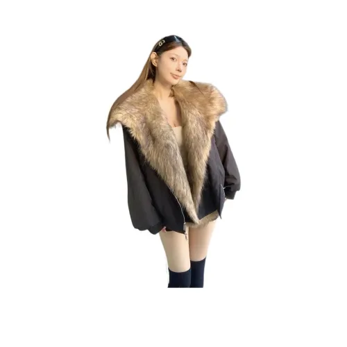 HUICUIGE Черный Женский Пуховик