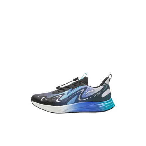 LINING YOUNG Бег Дышащий Низкий Топ Детская Беговая Обувь Синий