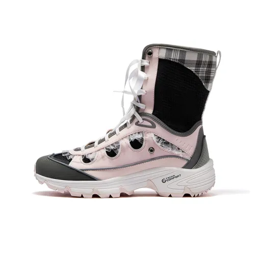 FILA FUSION COMO X KDC001 Высокие повседневные кроссовки Женские Устрица Черный Весенний цветок Пудра