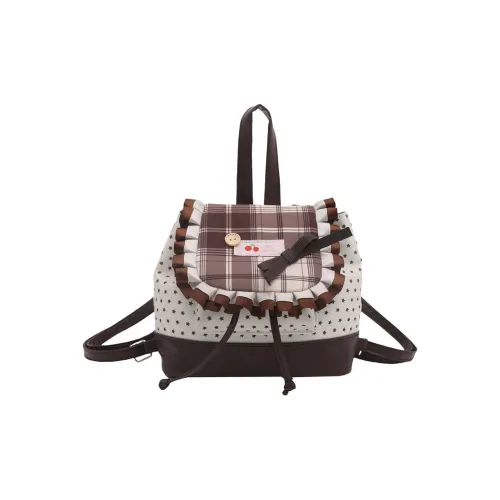 MOM'S HELPER ПУ (полиуретан) Рюкзак Стандартный Женский Коричневый