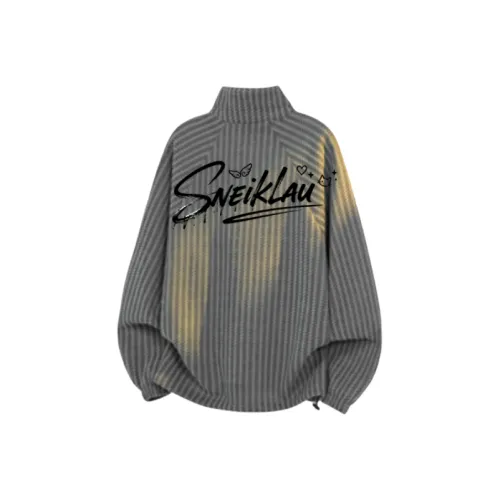 SNEIKLAU Темно-серый унисекс свитшоты
