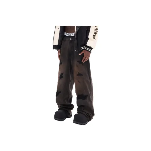 LEIGHZ Черные Унисекс Джинсы