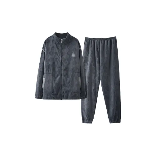 QINJING Синий Мужской Пижамный Комплект