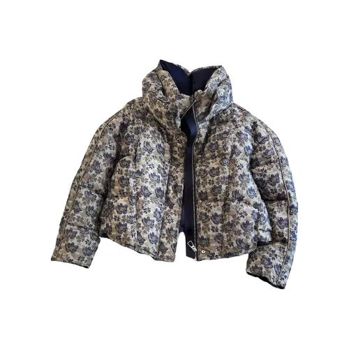 SIBAISHE Темно-синий цветок Женские пуховики