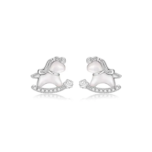 Lao Feng Xiang Серебро S925 Серьги-гвоздики Женские