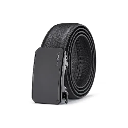 PIERRE CARDIN Ремни из крупнозернистой текстуры коровьей кожи мужской черный 3,45 см