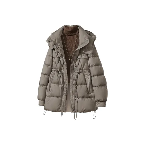 TOUCH Пуховик Женский Оливково-зеленый