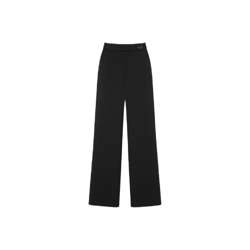 LEIDUO Черные флисовые женские повседневные штаны