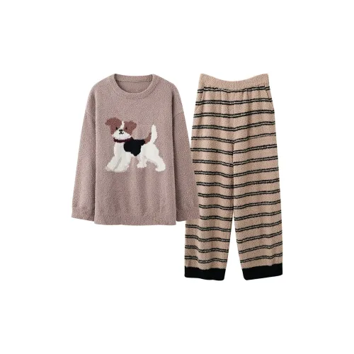 MAKEGONGZHU BBRSZ908 Щенок Топ + Полосы Мужской Стиль Мужской Пижамные комплекты